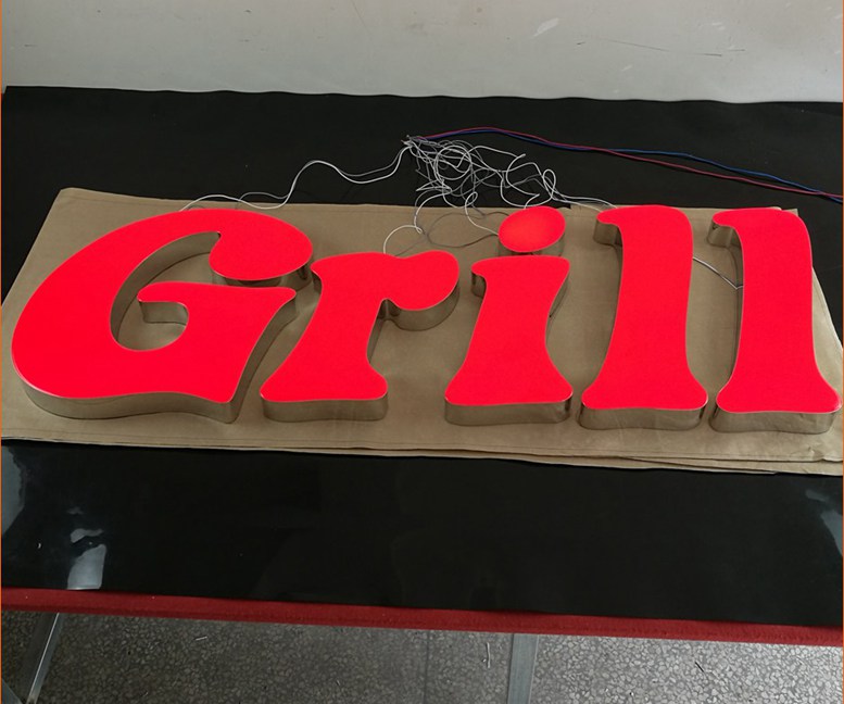 Custom Business Outdoor Advertising 3D Letter Light Channel Led Sign 105